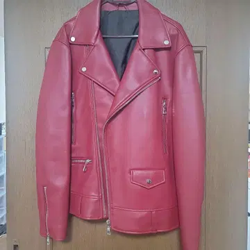 [ 가격 협의 가능 ] ZARA 가죽 자켓 라이더 빨간색