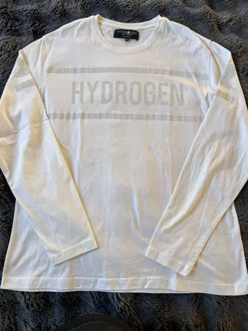 HYDROGEN 화이트 롱 슬리브 T셔츠 XXL 2XL