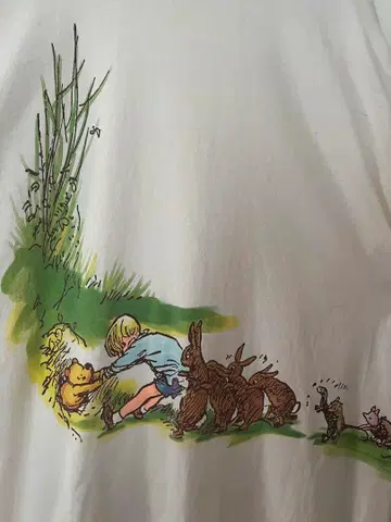 디즈니 빈티지 클래식 푸 티셔츠 XL 사이즈 90s WDW