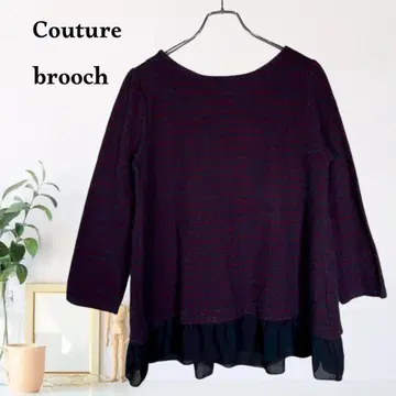 zB739 [ L ] Couture brooch 티셔츠 플레어 A라인