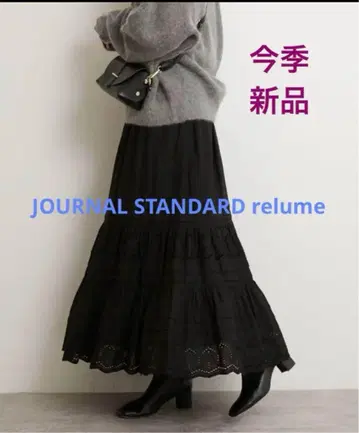 JOURNAL STANDARD relume 코튼 보일 자수 롱 스커트