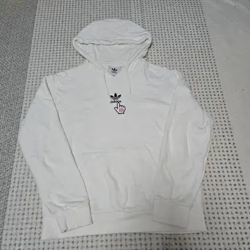 adidas 화이트 후드티 XS