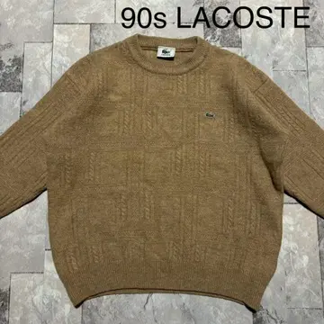 90s LACOSTE 라코스테 문자 악어 울 니트 스웨터 오사와 상회