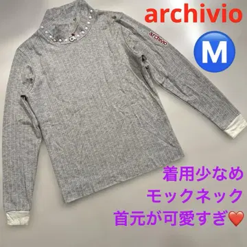 archivio 알치비오 여성용 모크넥 긴팔 상의 M