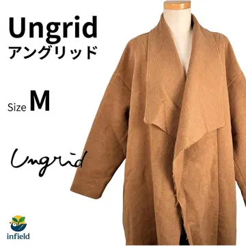 Ungrid 언그리드 코트 M 울 혼방 컷팅 스타일 카멜