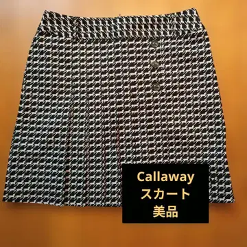 캘러웨이 플리츠 스커트 블랙 화이트 새상품급