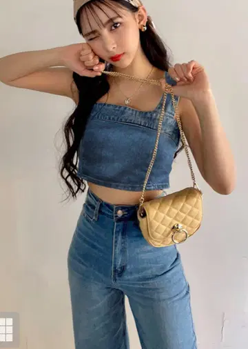 GRL 데님 셋업 M 사이즈