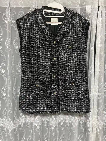 BEAMS Heart 트위드 노카라 베스트