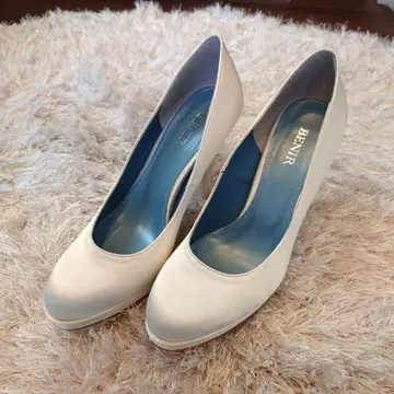 웨딩 BENIR 실크 펌프스 23cm 힐 12cm 화이트