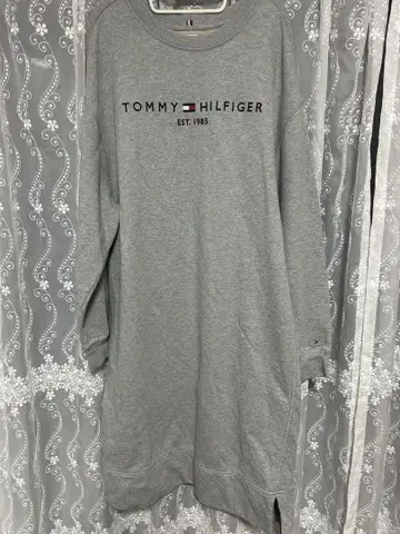 TOMMY HILFIGER 맨투맨 원피스 그레이