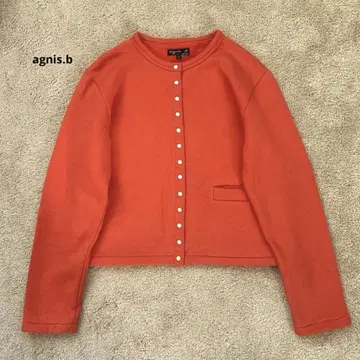 에네스베 agnis.b 가디건 스냅 버튼 오렌지 1