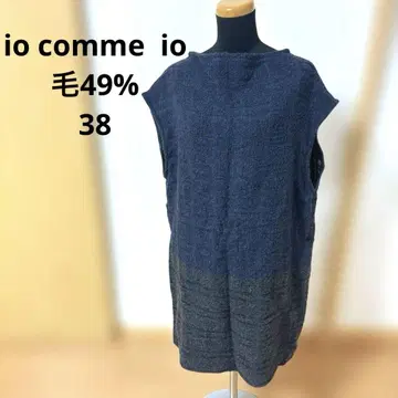 io comme io 38 슬리브리스 튜닉 원피스 파랑