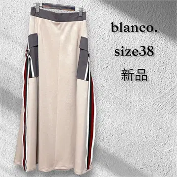 [ 새상품 ] blanco. 오샤레 라인 테이프 플레어 스커트 38