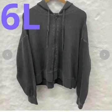 빅 사이즈 오카다 유리 지퍼 후드티
