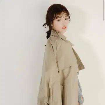 [내일 발송] 프론트 지퍼 트렌치코트 (BEIGE) PINUE 피누에