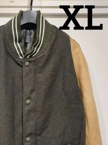 glamb 그램 바시티 자켓 멜톤 x 가죽 가죽 자켓
