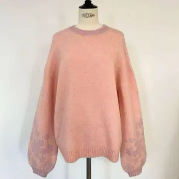 새상품 rosy monster bouquet bicolor knit
