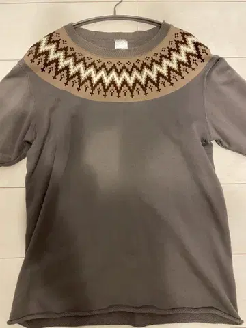 NUMBER(N)INE 조지기 노르딕 무늬 눈꽃 패턴 맨투맨 사이즈 3