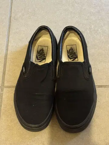 Vans 블랙 슬립온 7.0