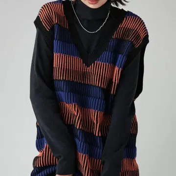 antiqua 안티카 스펀지 니트 베스트