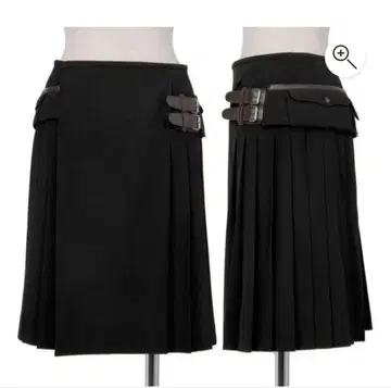 블랙 플리츠 미니 스커트