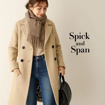 Spick & Span 안감 레오파드 체스터 코트 36