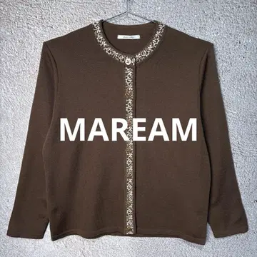 [ 새상품급 ] MAREAM 긴팔 가디건 울 100% 브라운
