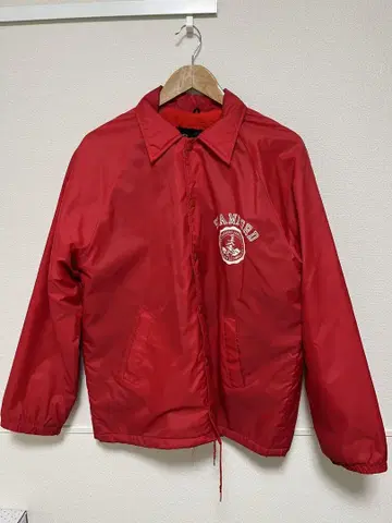 champion 스탠포드 대학 로고 빨간색 나일론 자켓