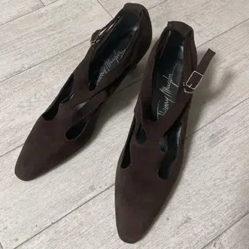 THIERRY MUGLER 펌프스 힐 스웨이드