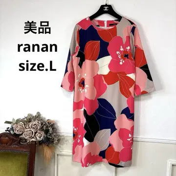 83 새상품급 ranan 핑크 꽃 원피스
