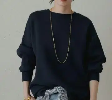 새상품급 라운지 드레스 맨투맨 니트 네이비