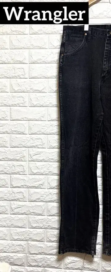 Wrangler 스트레이트 블랙 데님 청바지 W36 L34