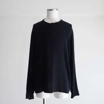 [ 이탈리아제 ] COVERT 절개 메쉬 니트 블랙