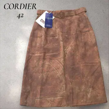 CORDIER 꽃무늬 스웨이드풍 스커트 42