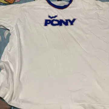 PONY XL 화이트 티셔츠