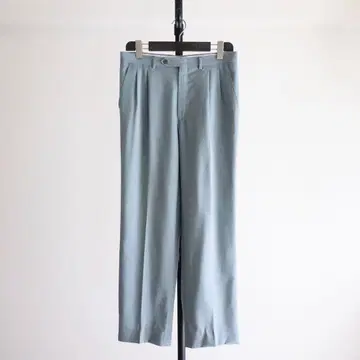 1970s 유로 빈티지 라이트 그린 트라우저