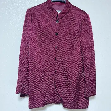 하나에모리 와인 레드 노카라 자켓