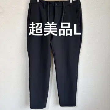 [컨디션 최상] 무인양품 방풍 속기모 스트레치 테이퍼드 팬츠 블랙 L
