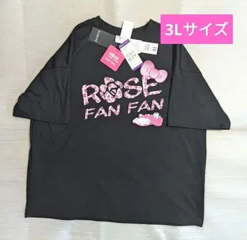 산리오 헬로키티 ROSEFANFAN 반팔 상의 로즈팬팬