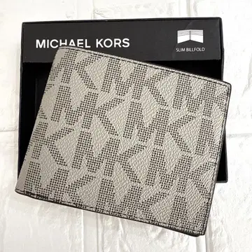 새상품 MICHAEL KORS 남성용 접이식 지갑 그레이