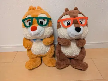 칩과 데일 안경 포함 봉제 인형 30cm