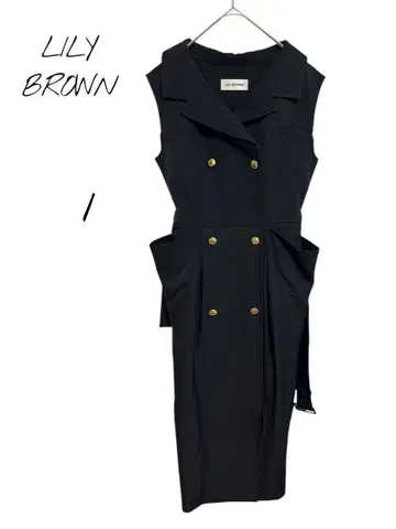 LILY BROWN [새상품급] 더블 프레스 원피스 베스트 네이비 1