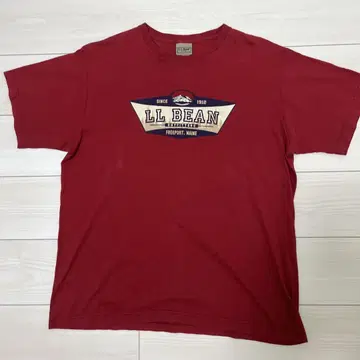 L.L.Bean 빨간색 T셔츠 LARGE