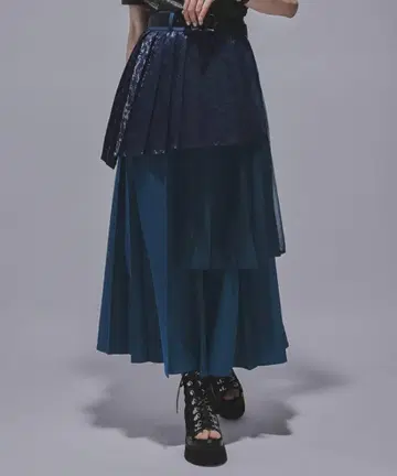 HARE 아지메 믹스 플리츠 스커트