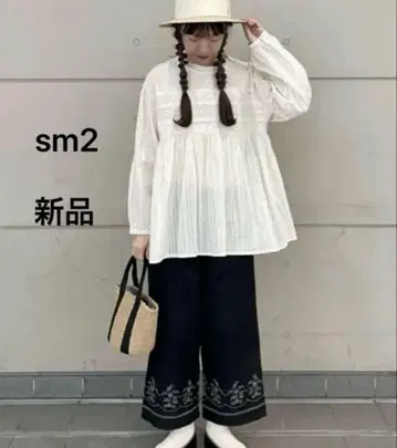 새상품 사만사 모스모스 오버 레이스 블라우스