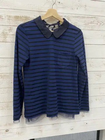 sacai luck 레이스 도킹 보더 티셔츠 긴팔