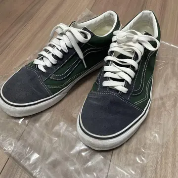 VANS 네이비 그린 스니커즈 26.5cm