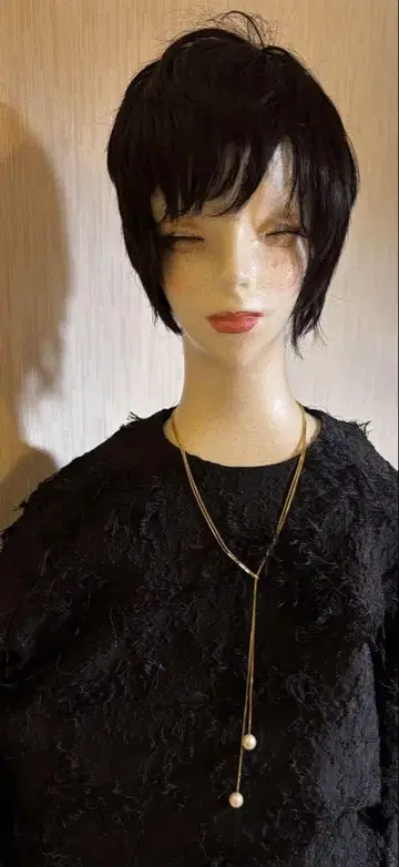 jour couture 골드 롱 목걸이 펄 장식