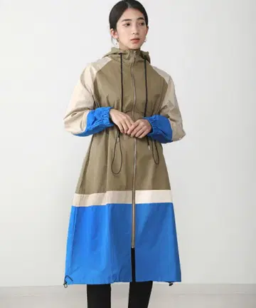 BouJeloud 컬러 블로킹 롱 블루종 / 부즈루드
