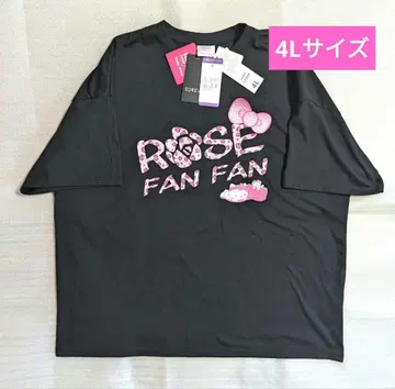 산리오 헬로키티 ROSEFANFAN 반팔 상의 로즈팬팬